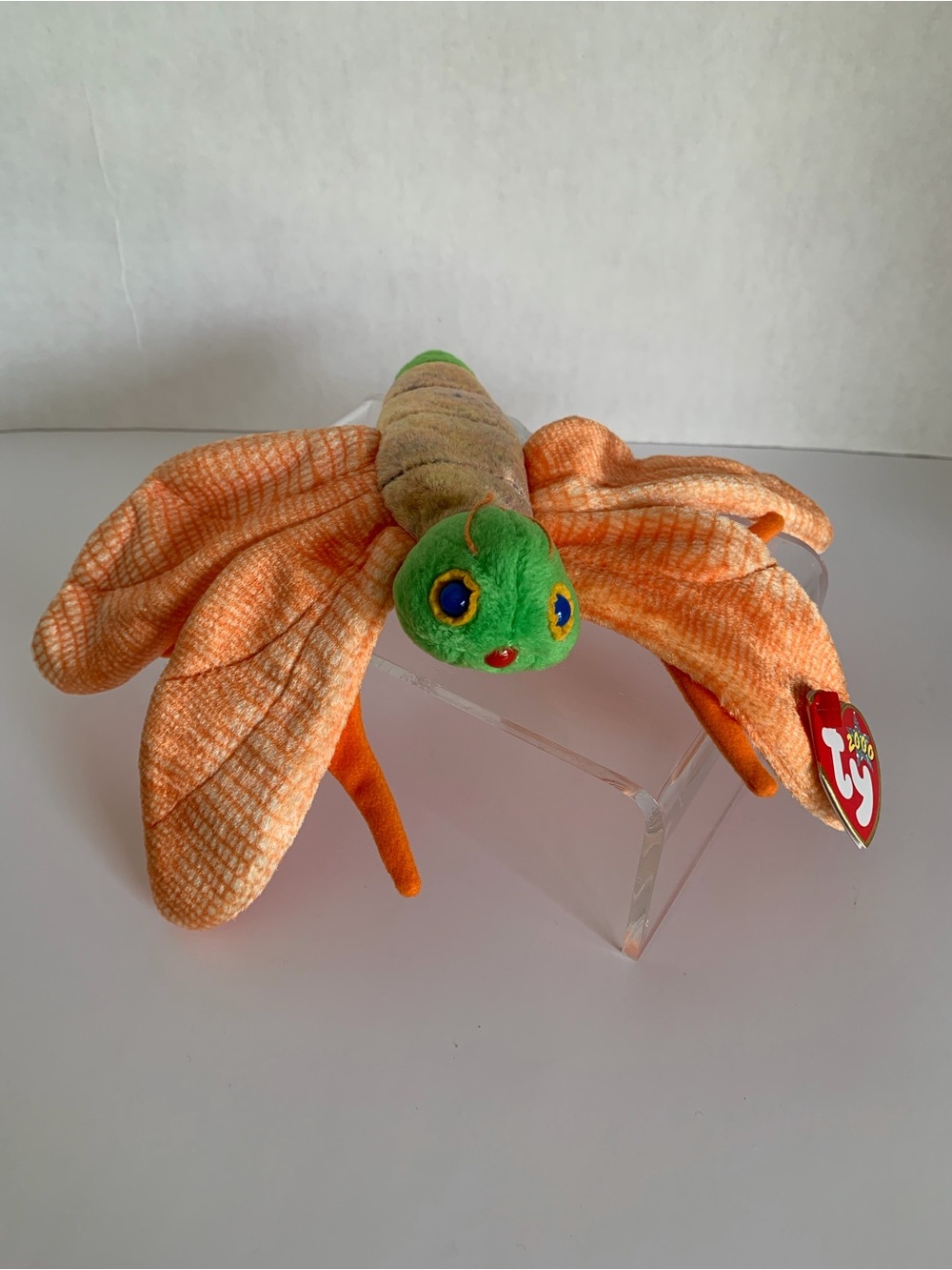 NWT Beanie Baby Ty Glow Firefly 2000 Retired Vintage Orange Green Bug Insect